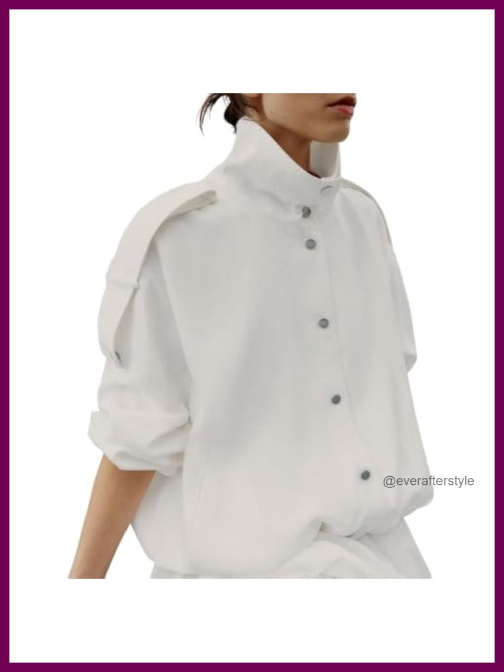 Women's Cropped Bomber Jacket Funnel Neck Button Front Pockets Casual